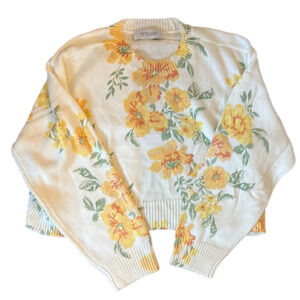 Derek Lamb 10 Crosby Floral Cropped Sweater